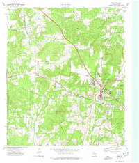 1973 Map of Rusk, 1977 Print