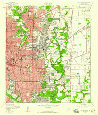 1953 Map of San Antonio East, 1959 Print