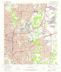 1967 Map of San Antonio East, 1975 Print