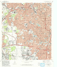 preview thumbnail of historical topo map of Bexar County, TX in 1993