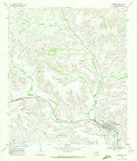 1969 Map of Sanderson, TX, 1972 Print