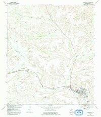 1969 Map of Sanderson, TX, 1992 Print