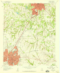 1958 Map of Sherman, TX, 1959 Print