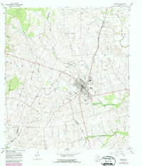Download a high-resolution, GPS-compatible USGS topo map for Shiner, TX (1987 edition)