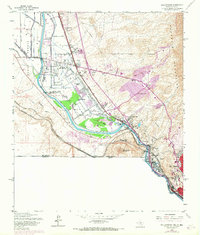 1955 Map of Sunland Park, NM, 1967 Print