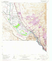 1955 Map of Sunland Park, NM, 1975 Print