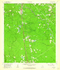 1961 Map of Tamina, 1962 Print