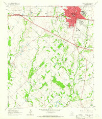 Download a high-resolution, GPS-compatible USGS topo map for Terrell South, TX (1965 edition)