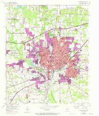 Download a high-resolution, GPS-compatible USGS topo map for Texarkana, TX (1971 edition)