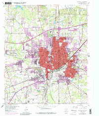 Download a high-resolution, GPS-compatible USGS topo map for Texarkana, TX (1987 edition)