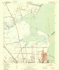 1943 Map of Texas City, 1952 Print