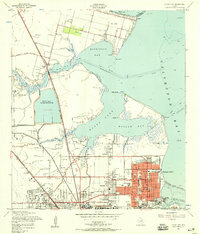 1954 Map of Texas City, 1958 Print