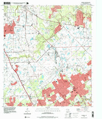Download a high-resolution, GPS-compatible USGS topo map for Tomball, TX (1999 edition)