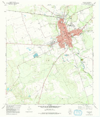 1971 Map of Uvalde, 1992 Print