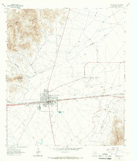 1964 Map of Van Horn, TX, 1967 Print