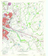 Download a high-resolution, GPS-compatible USGS topo map for Waco East, TX (1971 edition)