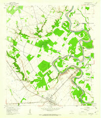 1960 Map of Wallis, TX, 1961 Print