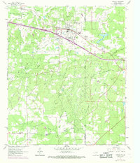 1962 Map of Waskom, TX, 1969 Print
