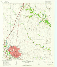 Download a high-resolution, GPS-compatible USGS topo map for Waxahachie, TX (1963 edition)