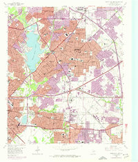 Download a high-resolution, GPS-compatible USGS topo map for White Rock Lake, TX (1974 edition)