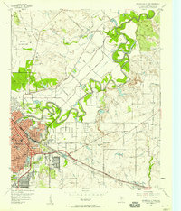 Download a high-resolution, GPS-compatible USGS topo map for Wichita Falls East, TX (1958 edition)
