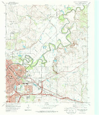 Download a high-resolution, GPS-compatible USGS topo map for Wichita Falls East, TX (1986 edition)