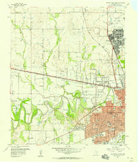 1957 Map of Wichita Falls, TX, 1958 Print