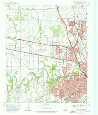 1972 Map of Wichita Falls, TX, 1975 Print