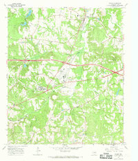 1966 Map of Winona, TX, 1969 Print