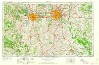 1954 Map of Dallas, 1963 Print