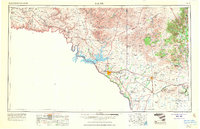 1958 Map of Del Rio, 1970 Print