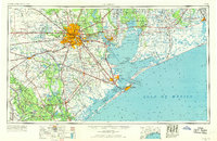 1956 Map of Houston, 1969 Print
