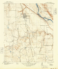 1918 Map of Burkburnett, 1949 Print
