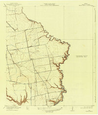 1919 Map of Cedar Bayou, 1938 Print