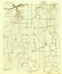 1918 Map of Tillman County, OK, 1939 Print