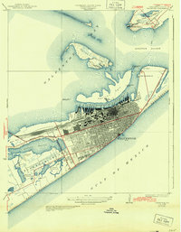 Download a high-resolution, GPS-compatible USGS topo map for Galveston, TX (1943 edition)