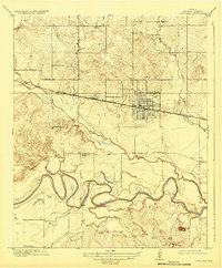 1918 Map of Iowa Park, TX, 1932 Print