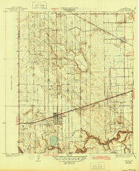 1936 Map of La Feria, TX, 1945 Print