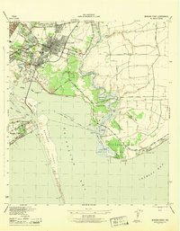 Download a high-resolution, GPS-compatible USGS topo map for Morgan Point, TX (1943 edition)