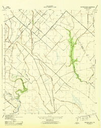 Download a high-resolution, GPS-compatible USGS topo map for Mustang Bayou, TX (1943 edition)