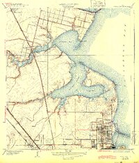 1932 Map of Texas City, 1944 Print