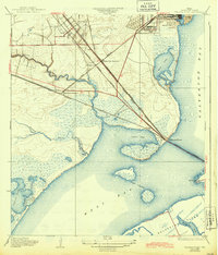 Download a high-resolution, GPS-compatible USGS topo map for Virginia Point, TX (1943 edition)