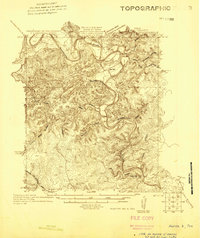preview thumbnail of historical topo map of Comal County, TX in 1925
