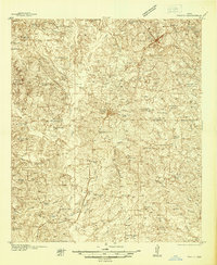 preview thumbnail of historical topo map of Cherokee County, TX in 1937
