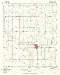 1957 Map of Abernathy, 1971 Print