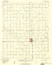 1957 Map of Abernathy, 1958 Print