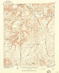 1934 Map of Ady, 1958 Print