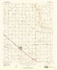 1957 Map of Anton, TX, 1958 Print