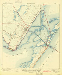 1925 Map of Aransas Pass, 1945 Print