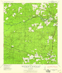 1940 Map of La Salle County, TX, 1959 Print